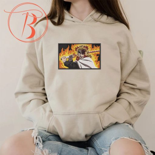 Rengoku V3 Demon Slayer Embroidered Hoodie