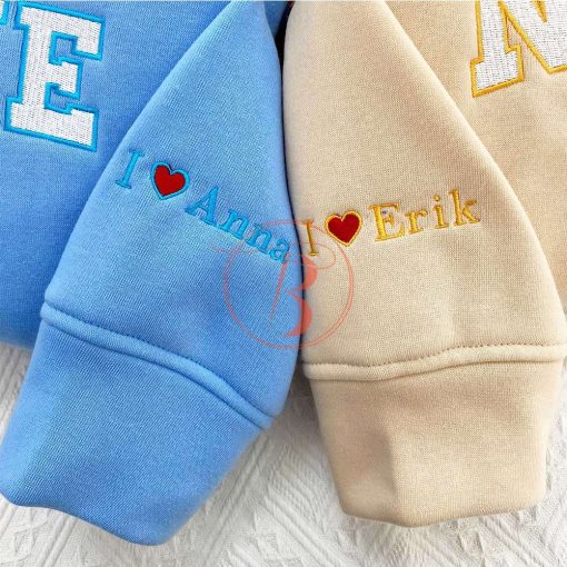 Couple Bluey And Bingo Embroidered Sweatshirt