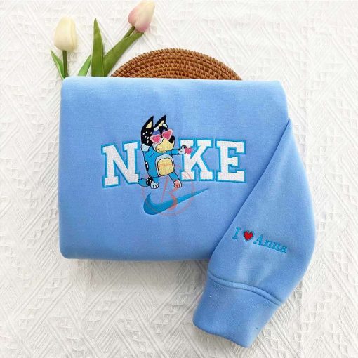 Couple Bluey And Bingo Embroidered Sweatshirt