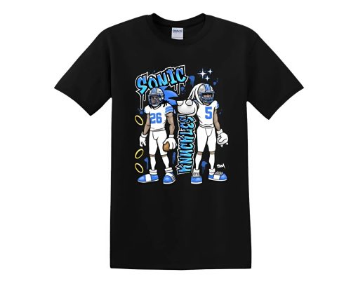 Sonic & Knuckles Detroit Football Graphic NFL Shirt