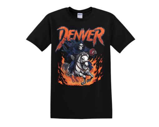 Denver Broncos Football Deadman Graphic NFL Shirt