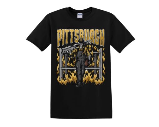 Pittsburgh Panthers Football Deadman Graphic NFL Shirt