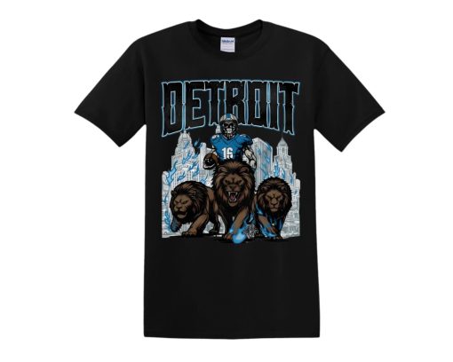 Detroit Lions Football Deadman Graphic NFL Shirt