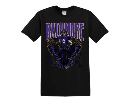 Baltimore Ravens Football Deadman Graphic NFL Shirt