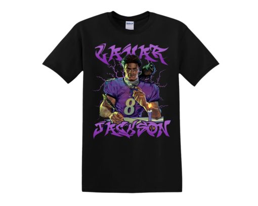 Lamar Jackson Football Baltimore Ravens Graphic NFL Shirt