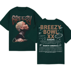 Vintage Black Breezy Bowl XX World Tour 2025 – Chris Brown Shirt Tour 2025 – Vintage Shirt For Fan V3