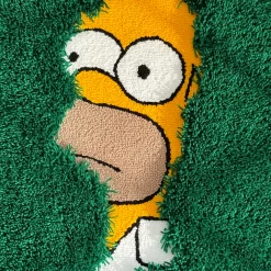 Homer Simpson Meme Tufted Rug – Funny Bush Disappear Carpet, Pop Culture Aesthetic Decor for Bedroom & Gamer Room