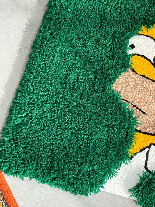 Homer Simpson Meme Tufted Rug – Funny Bush Disappear Carpet, Pop Culture Aesthetic Decor for Bedroom & Gamer Room
