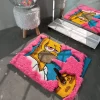 Trippy Homer Simpson Rug – Funny Tufted Weed Rug with Blunt, Psychedelic Cartoon Decor for Stoner Room & Chill Vibes