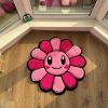 Pink Puffy Pokemon Flower Tufted Rug – Handmade 3D Fluffy Carpet, Cute Girly Room Decor, Colorful Bedroom Rug, Kawaii Aesthetic Gift Idea